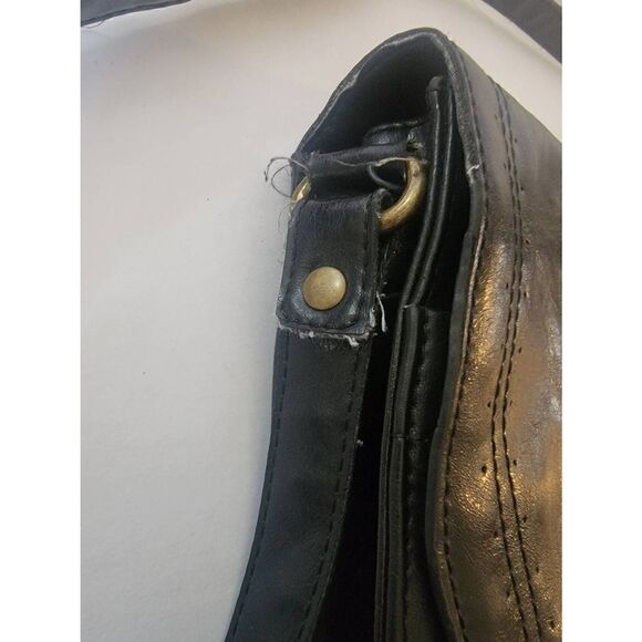 Steve Madden Women's Black Leather Crossbody Shoulder Bag - Picture 10 of 11